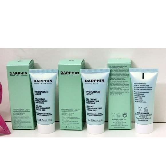 3 pk DARPHIN HYDRASKIN LIGHT HYDRATION ALL DAY SKIN HYDRATING CREAM GEL 0.5 FL - Picture 2 of 3